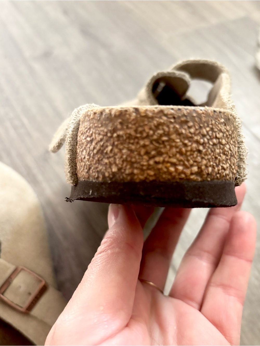 Birkenstock Suede Boston Clogs in Taupe - Size 42 - Picture 6 of 7
